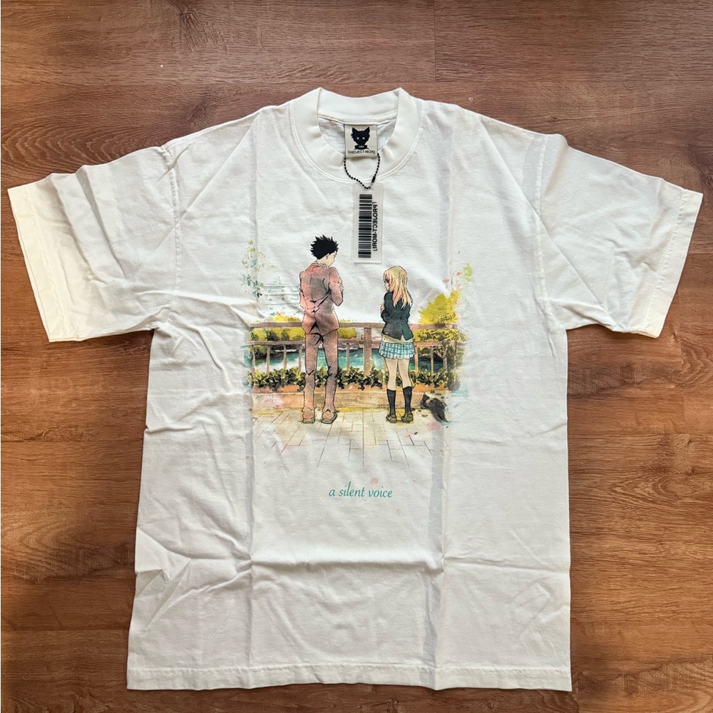 Project Mori A Silent Voice Graphic Crew Neck T-Shirt - White